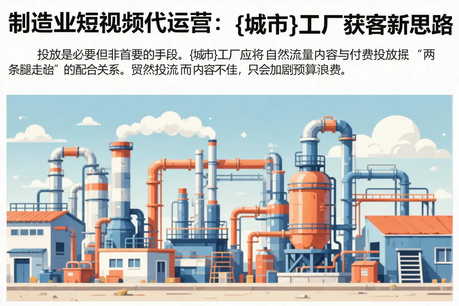 制造业短视频代运营:临江工厂获客新思路